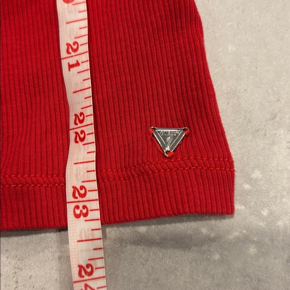Guess Red Ribbed Tank Top - Picture 8 of 8